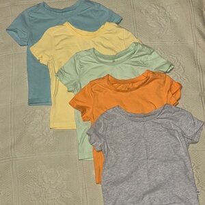 Honest Baby Clothing Kids Short Sleeve T Set - Blue, Yellow, Green, Orange, Gray